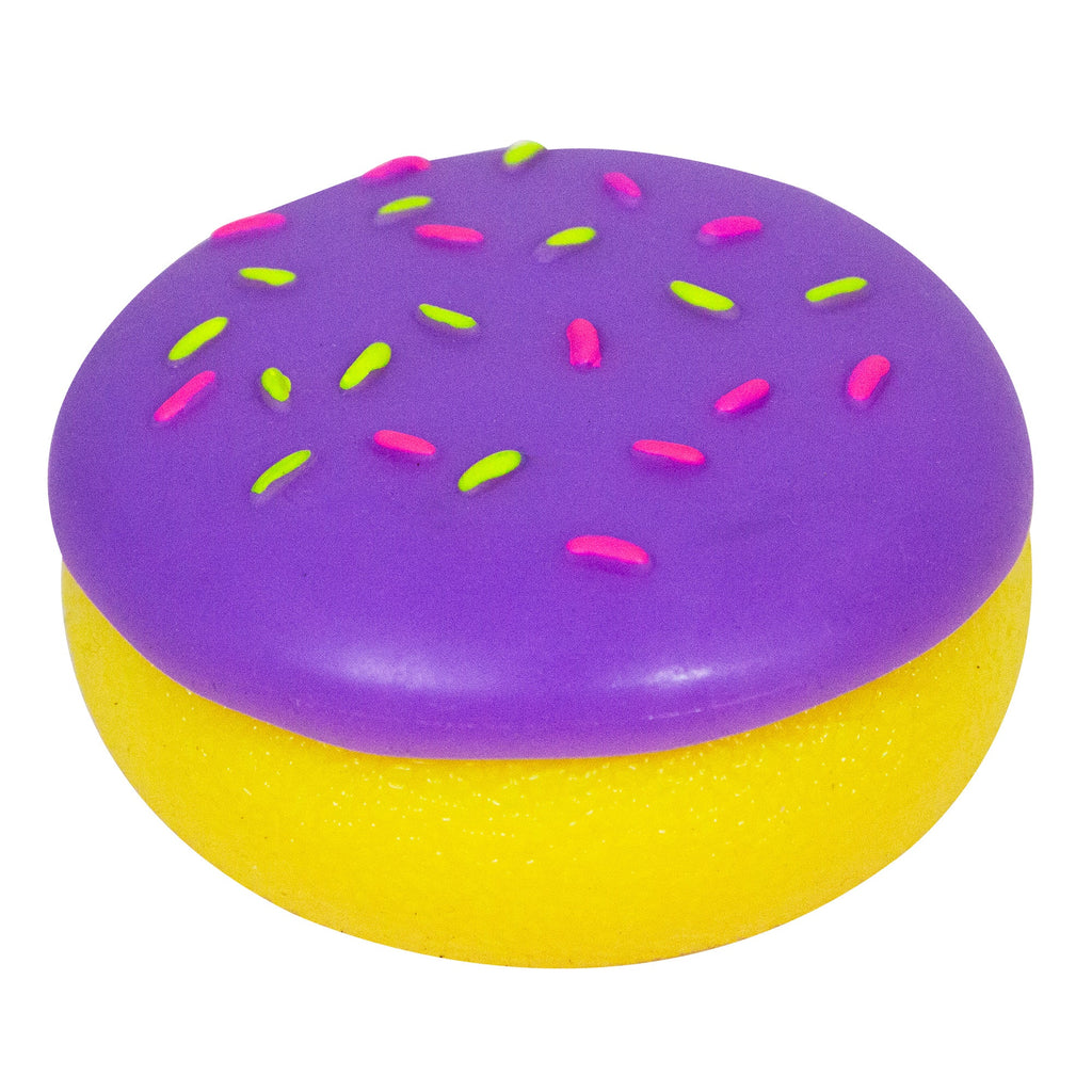 NeeDoh Jelly Donuts - Yellow Dohnut with Purple Frosting with Sprinkles